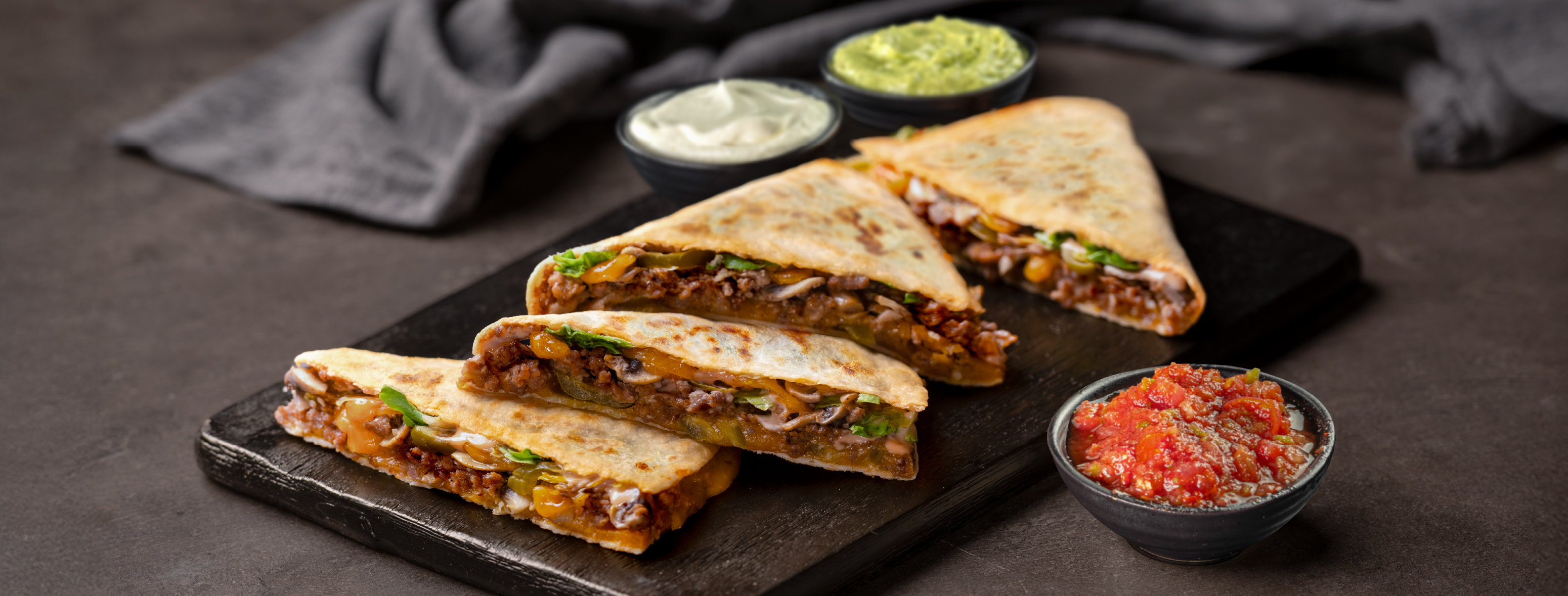 Burger Quesadillas